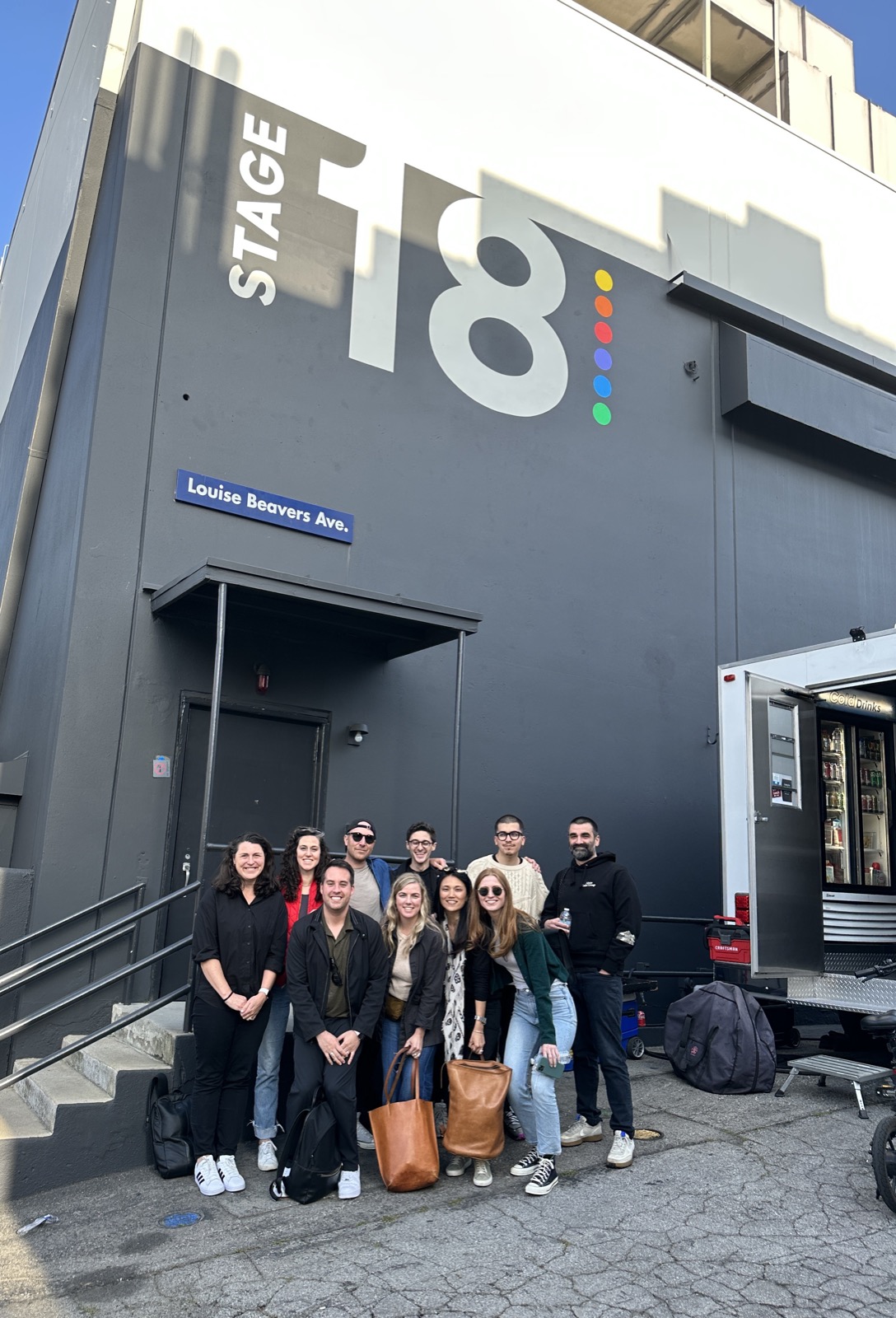 Paramount lot with the Coinbase crew